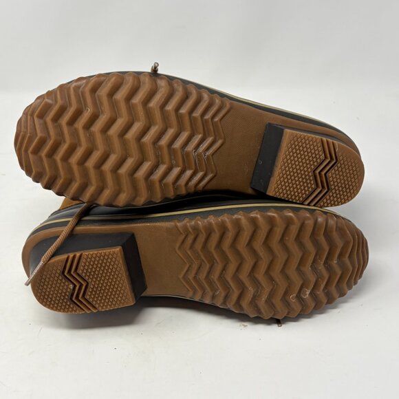 Sorel women's Winter Fancy Lace II duck boots rubber suede brown tan 9 buckle - Picture 12 of 13